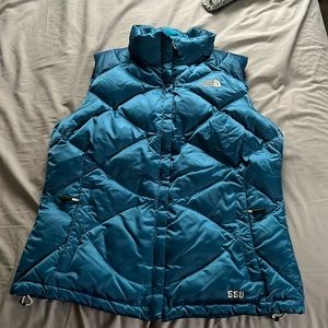 Blue North Face Puffer Vest